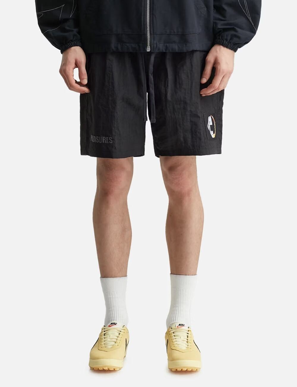 Pleasures x Daft Punk Men's Medium Black Crush Hiking Shorts Streetwear V6-8